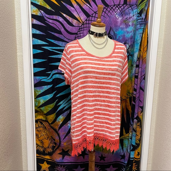 🌈 Lovely orange striped shirt - Picture 3 of 11